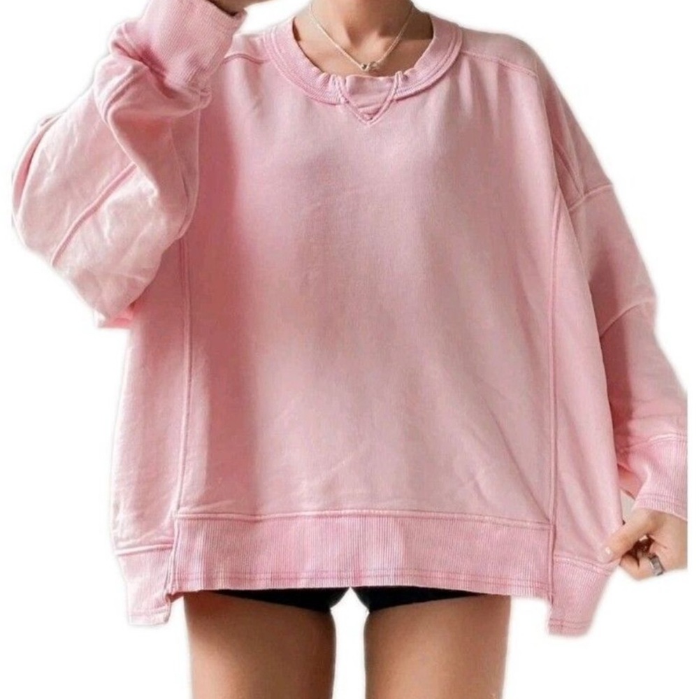 NWT Free People Movement x Hatch Intercept Pullover XS Pink Rose Top Sweatshirt - Picture 3 of 15